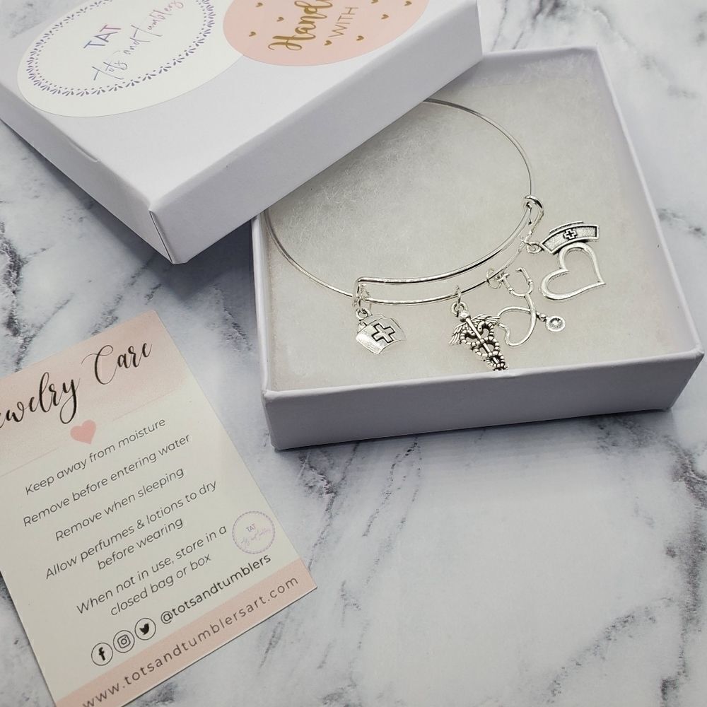 I love Nursing/Nurse Appreciation Charm Bracelet